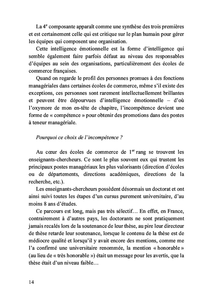 Le management par l'incompétence