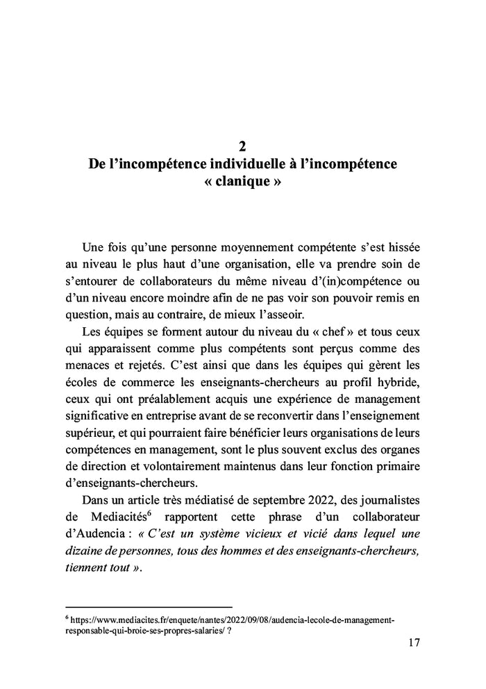 Le management par l'incompétence