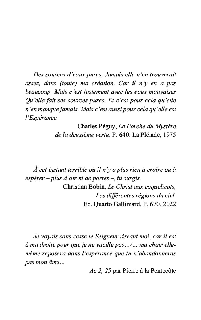 Vitalité de l'espérance