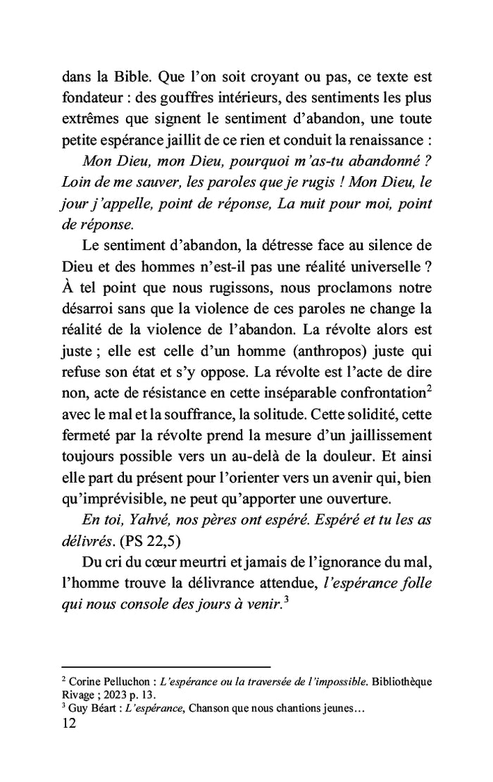 Vitalité de l'espérance