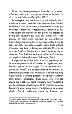 Vitalité de l'espérance