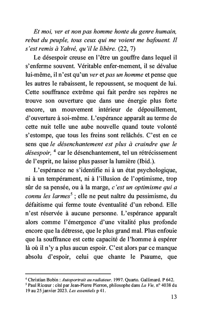 Vitalité de l'espérance