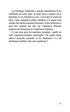 Vitalité de l'espérance