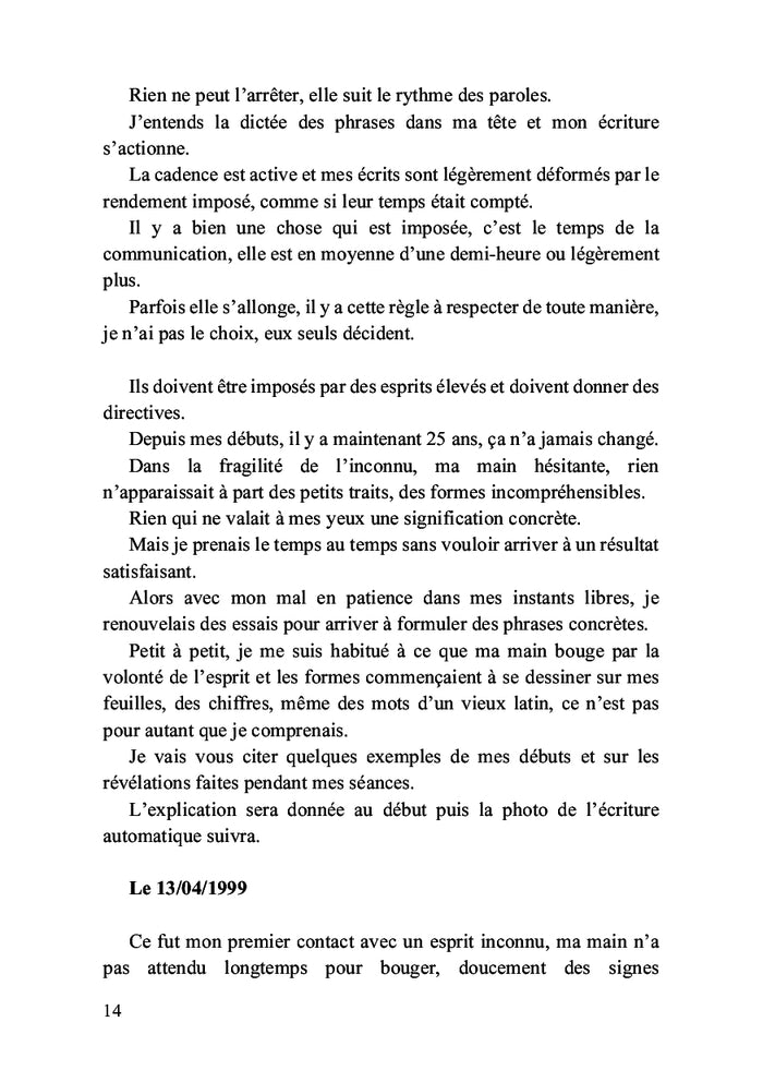 La révélation sur l'au-delà par l'écriture automatique