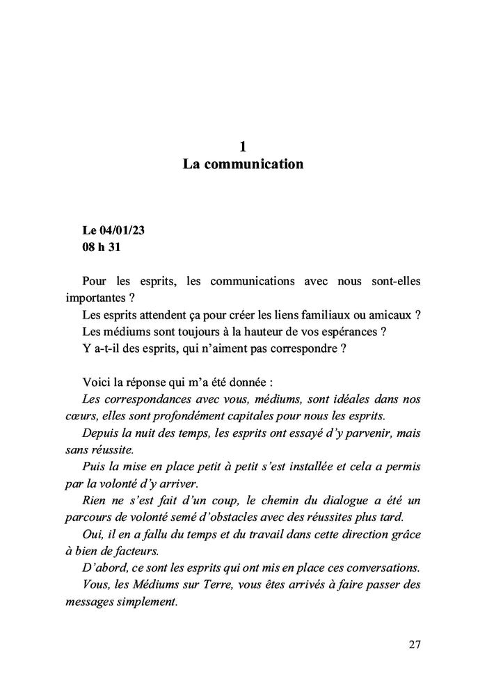 La révélation sur l'au-delà par l'écriture automatique