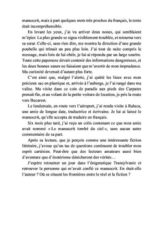 Le manuscrit de Transylvanie