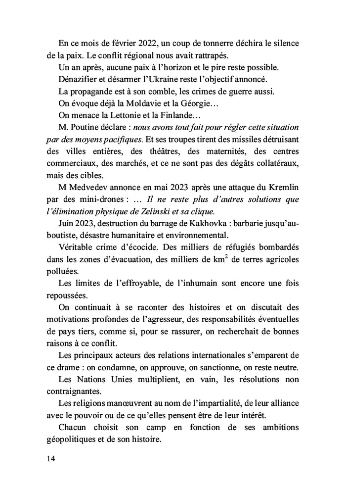 Manifeste pour gagner la paix