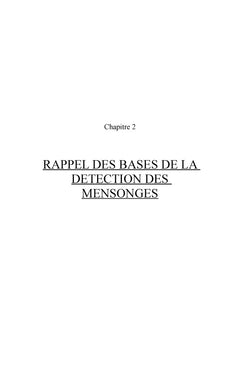 Detection des mensonges vs mentalisme