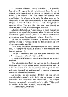 L'audience est ouverte : faites entrer la juge