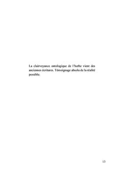 Métaphysique de l'herbe