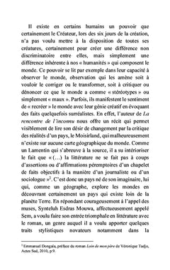 La rencontre de l’inconnu