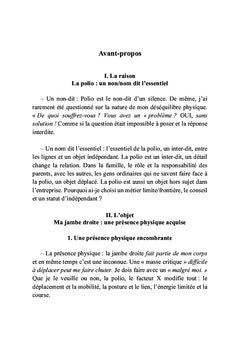 Petite philosophie de la polio