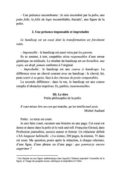 Petite philosophie de la polio