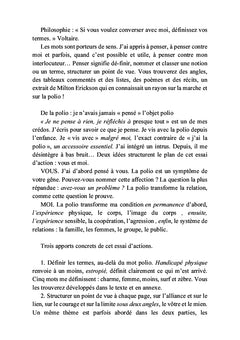 Petite philosophie de la polio