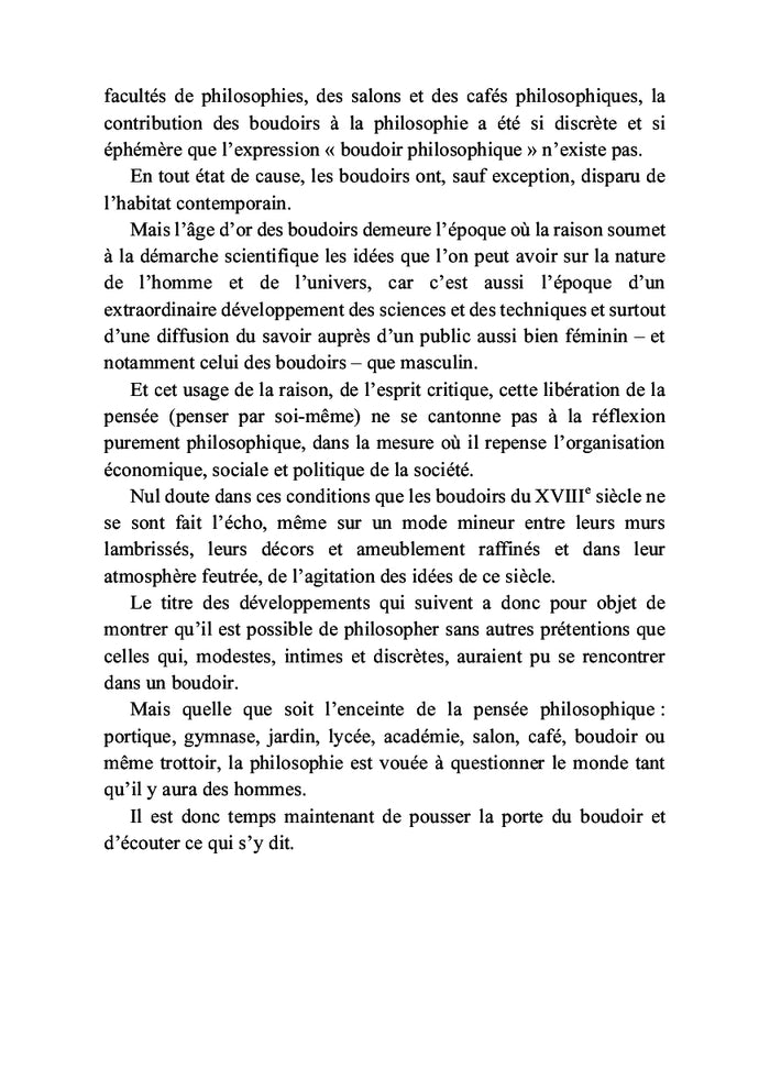 Boudoir philosophique Suivi de Faire, pouvoir, savoir