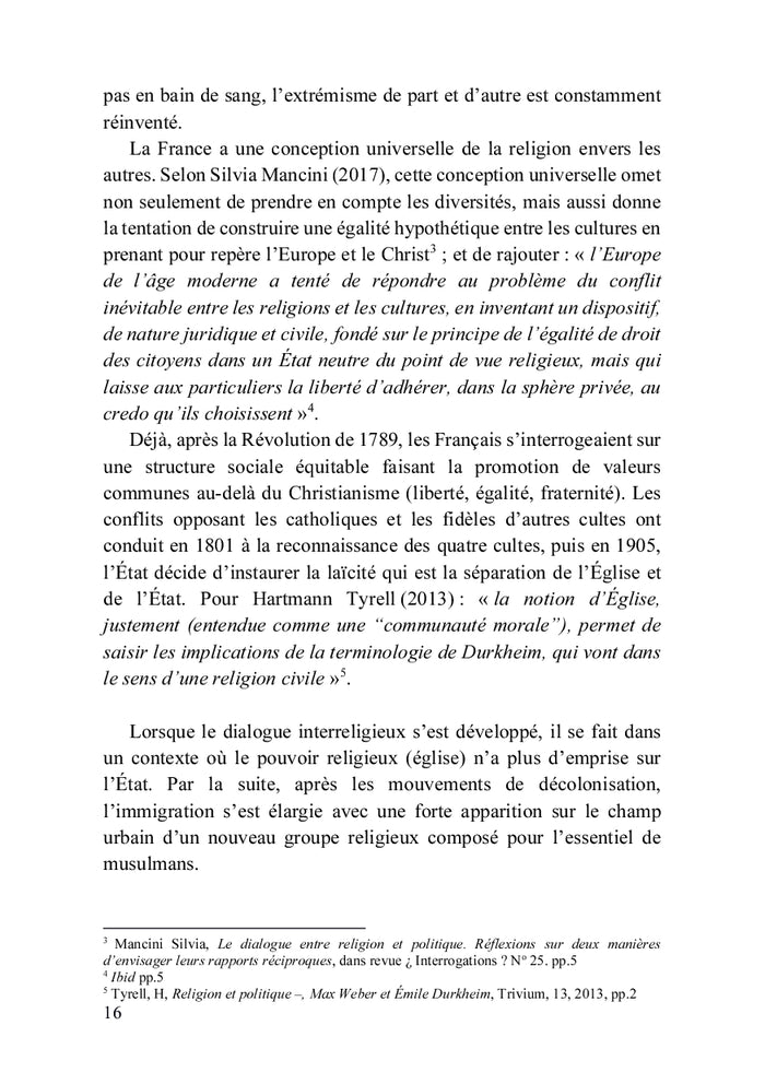 Pour une construction identitaire à travers le dialogue interreligieux et laïque