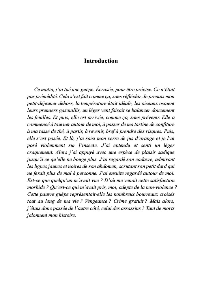 Ce matin, j'ai tué une guêpe