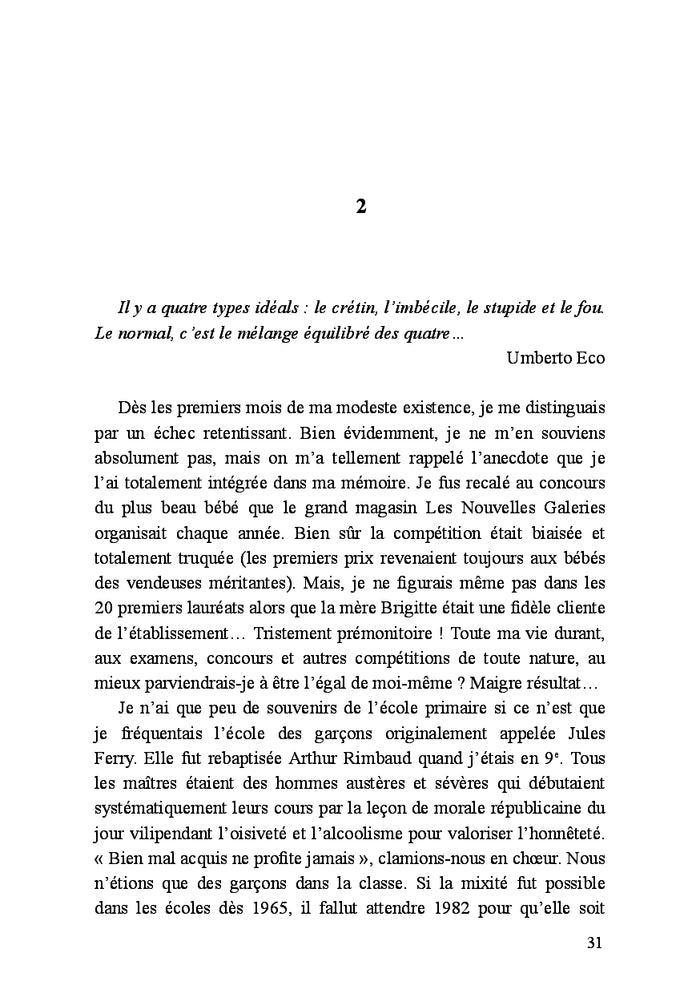 Vagues souvenirs d'un crétin ordinaire