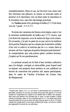 Haïkus, tankas et Co