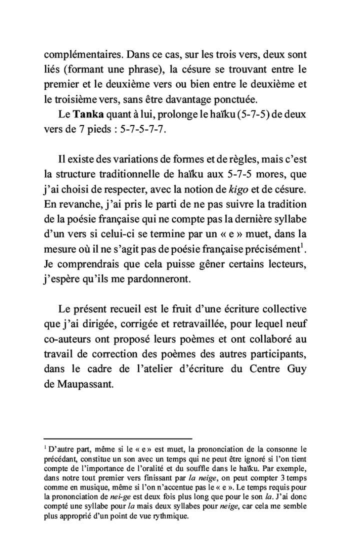 Haïkus, tankas et Co