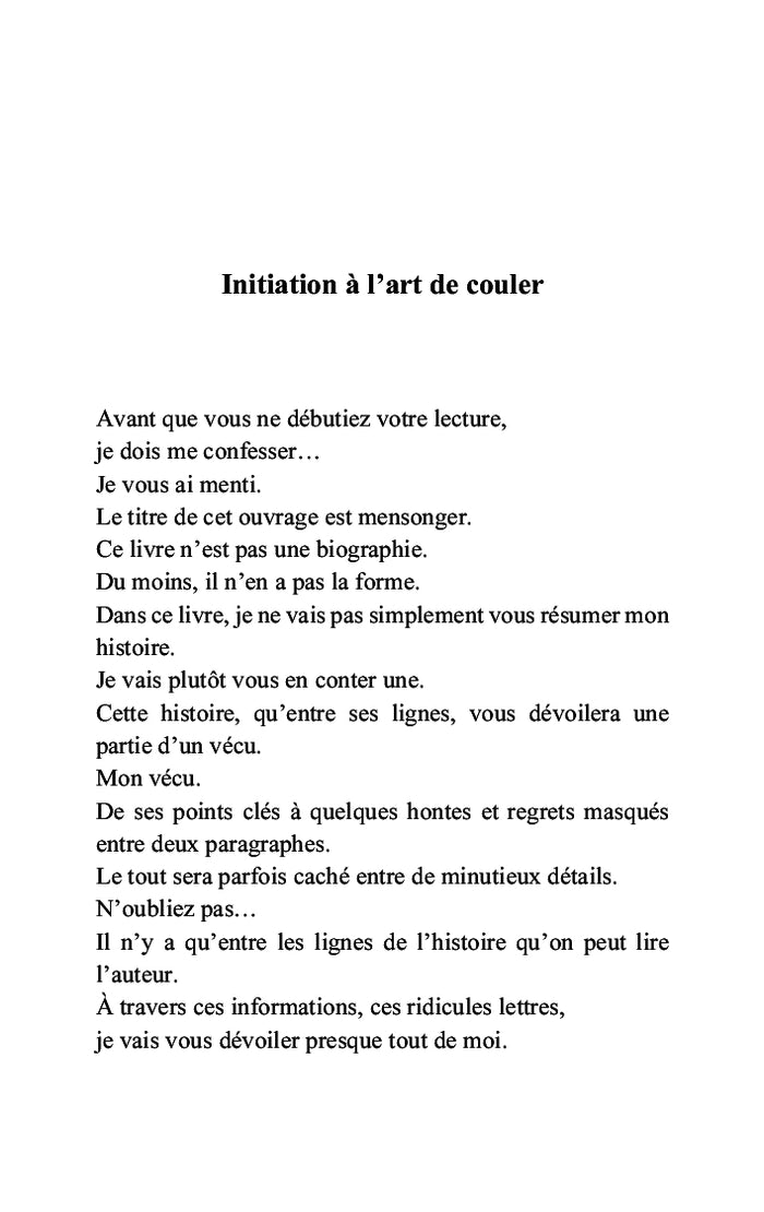 La biographie du naufragé