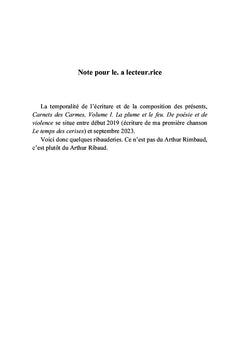 Carnets des carmes