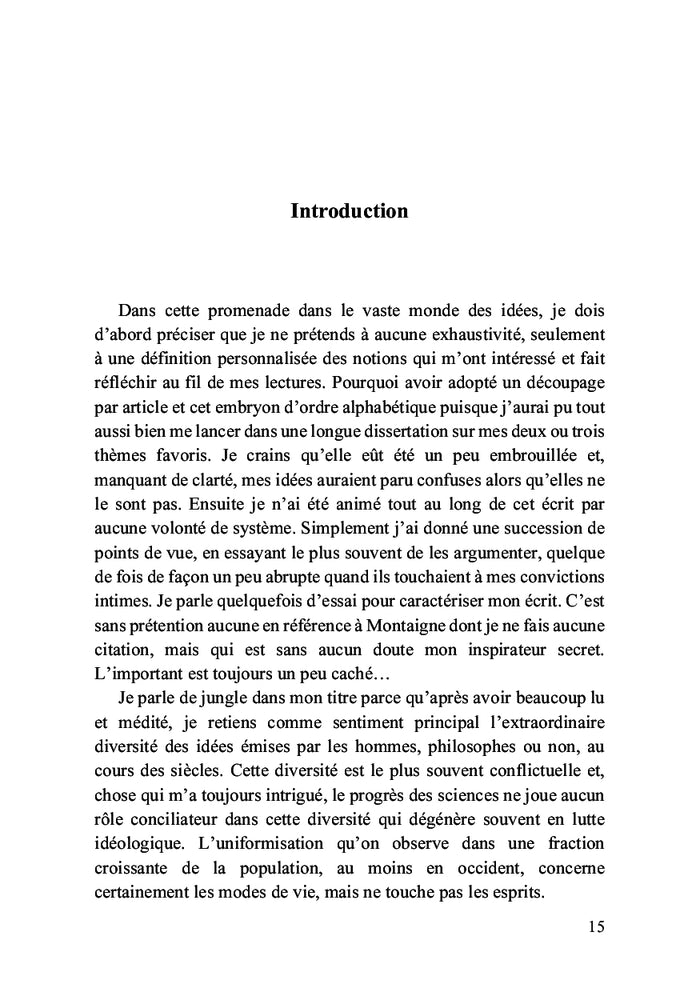 Promenade dans la jungle des idées