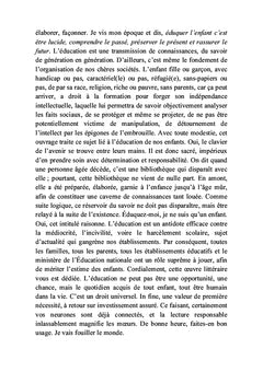 Éduquez-moi, je ne suis qu'enfant