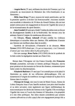 Des femmes à l'honneur