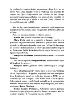 Des femmes à l'honneur
