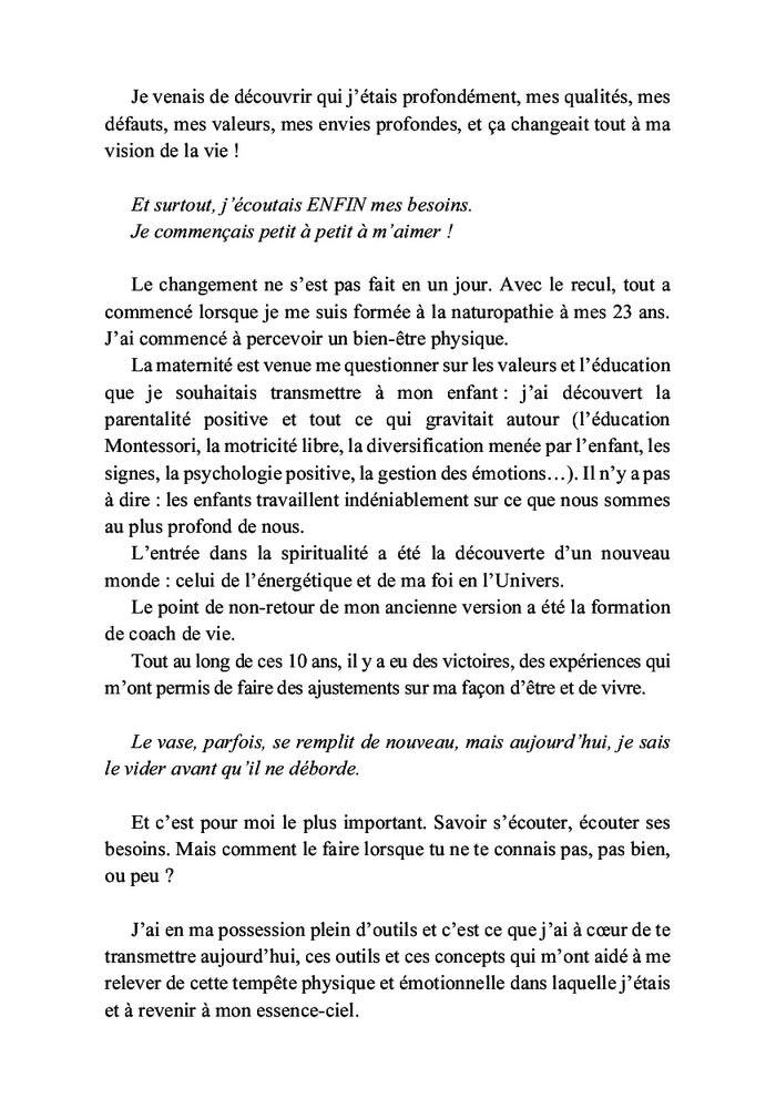 À l'éveil de soi m'aime