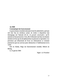 La dernière menace - La grande catastrophe