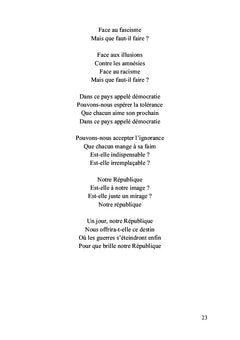 Une note de vie