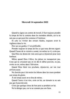 Leçons de vie apprises