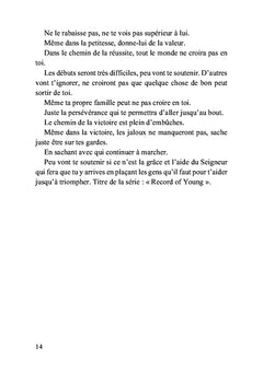 Leçons de vie apprises
