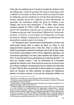 Les vicissitudes de l'Etat de droit à l'épreuve de la lutte contre le terrorisme au Sahel