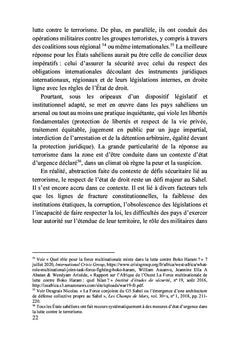 Les vicissitudes de l'Etat de droit à l'épreuve de la lutte contre le terrorisme au Sahel