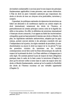 Les vicissitudes de l'Etat de droit à l'épreuve de la lutte contre le terrorisme au Sahel