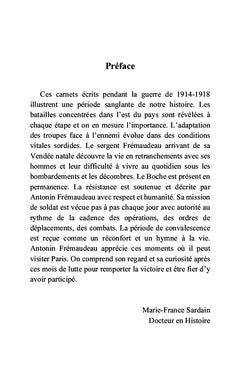 Carnet de guerre du sergent Frémaudeau