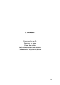 La chorégraphie d'absence