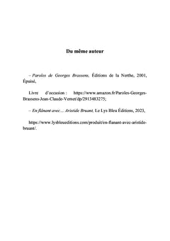 En flânant avec... Georges Brassens