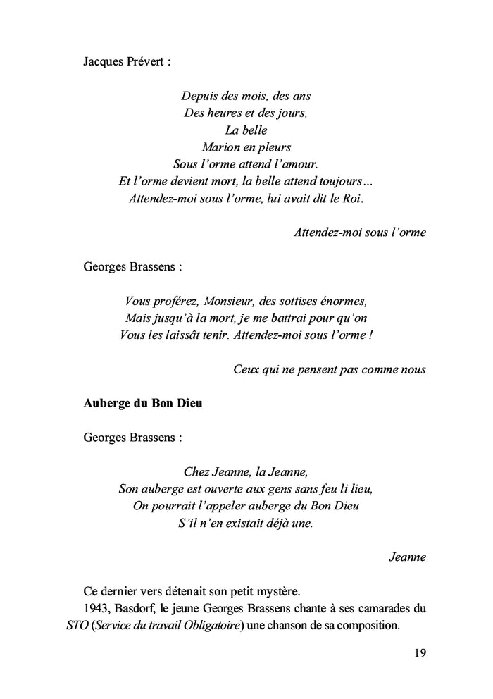 En flânant avec... Georges Brassens