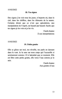 À l'aube de ma vie