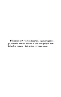 Actes de déhiscence