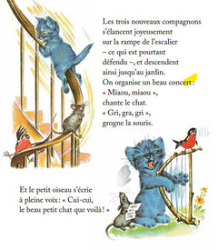 Pouf le chaton bleu