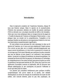 Trouble du spectre de l'autisme et stratégies d'intervention