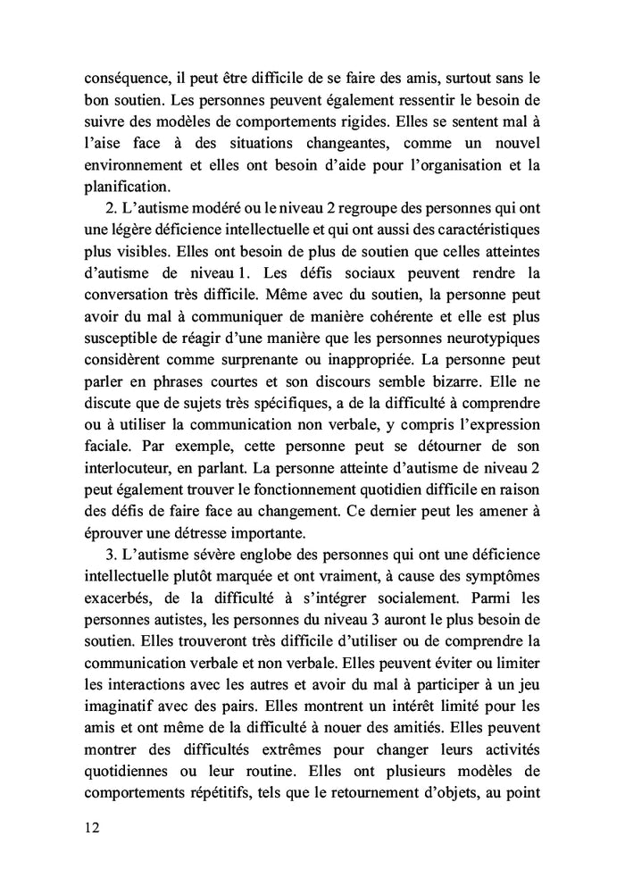 Trouble du spectre de l'autisme et stratégies d'intervention