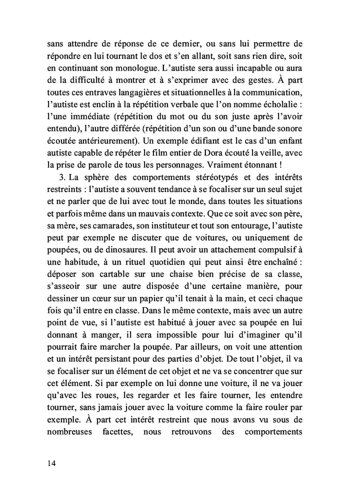 Trouble du spectre de l'autisme et stratégies d'intervention