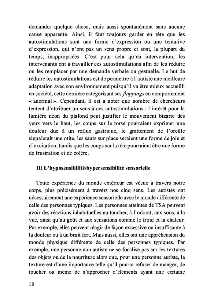 Trouble du spectre de l'autisme et stratégies d'intervention