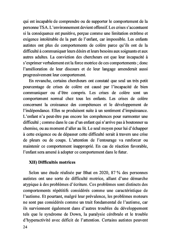 Trouble du spectre de l'autisme et stratégies d'intervention